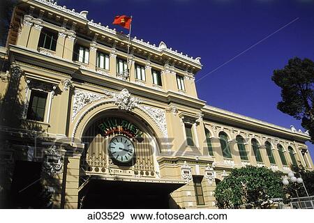 Vietnam, Ho Chi Minh City, post office View Large Photo Image Stock Photo - Vietnam, Ho Chi Minh City, post office. Fotosearch