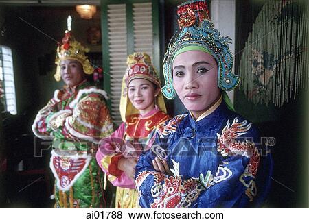 Vietnam, Hue, dance troupe. View Large Photo Image Stock Photo - Vietnam, Hue, dance troupe.. Fotosearch