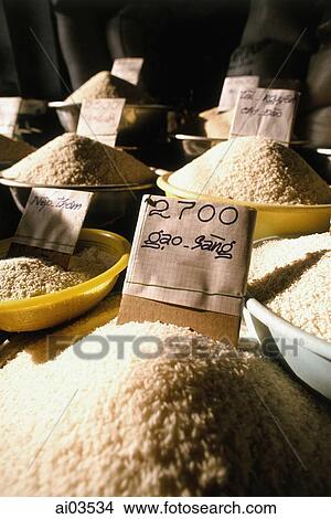 Vietnam, Mekong Delta, rice for sale View Large Photo Image Picture - Vietnam, Mekong Delta, rice for sale. Fotosearch
