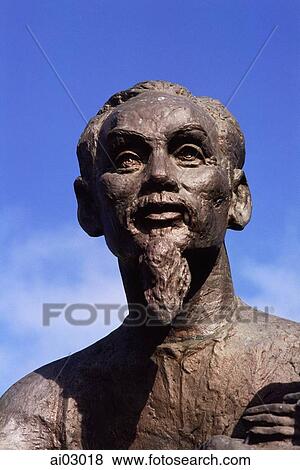 Stock Photo - Vietnam, Saigon, Statue of Ho Chi-Minh. Fotosearch