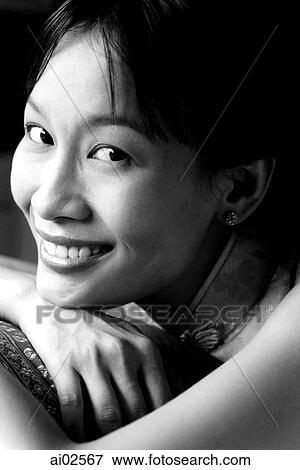 Woman resting on hand, portrait View Large Photo Image Stock Photo - Woman resting on hand, portrait. Fotosearch