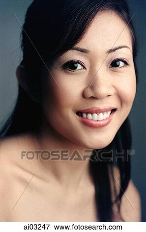 Woman smiling, portrait. View Large Photo Image Stock Photo - Woman smiling, portrait.. Fotosearch