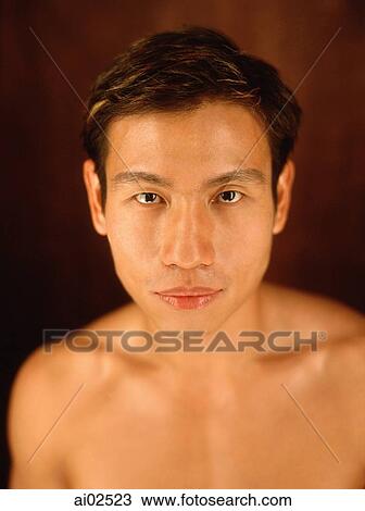 Young man, bare chested, portrait View Large Photo Image Stock Image - Young man, bare chested, portrait. Fotosearch