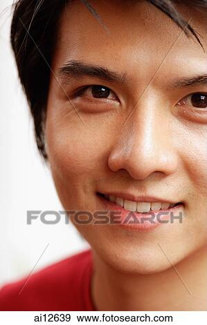 Close-up of young man, portrait View Large Photo Image Stock Photo - Close-up of young man, portrait. Fotosearch