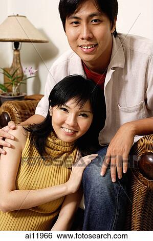 Couple at home, portrait View Large Photo Image Stock Photograph - Couple at home, portrait. Fotosearch