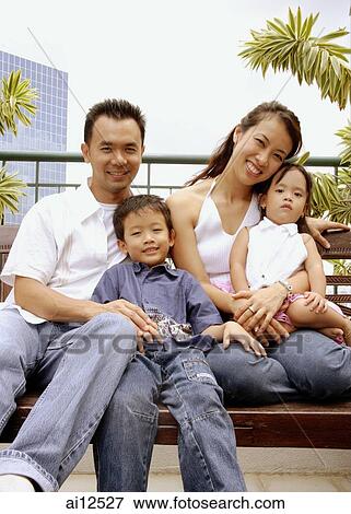 Stock Photo - Family portrait. Fotosearch