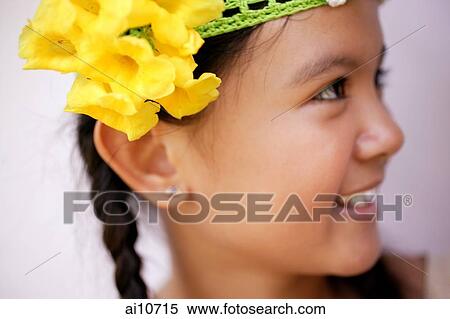 Stock Photography - Young girl smiling, portrait. Fotosearch