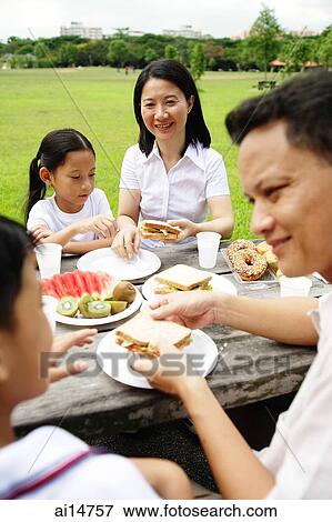 Family having picnic, outdoor View Large Photo Image Stock Photo - Family having picnic, outdoor. Fotosearch
