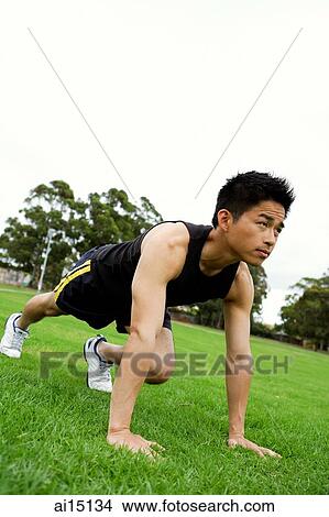 Man in starting position View Large Photo Image Picture - Man in starting position. Fotosearch