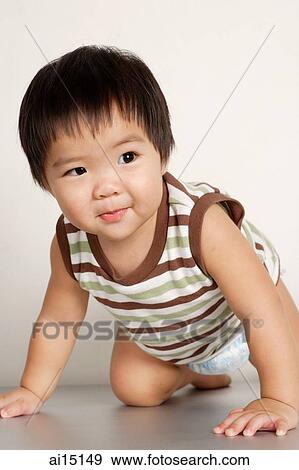 Toddler crawling View Large Photo Image Stock Photo - Toddler crawling. Fotosearch