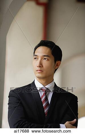 Businessman looking away, portrait View Large Photo Image Stock Photo - Businessman looking away, portrait. Fotosearch