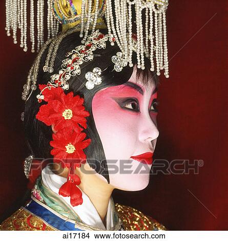 China, Beijing, portrait of Beijing opera performer in traditional dress and make up View Large Photo Image Picture - China, Beijing, portrait of Beijing opera performer in traditional dress and make up . Fotosearch