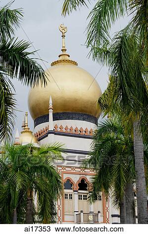 Picture of the Sultan Mosque in Singapore View Large Photo Image Stock Image - Picture of the Sultan Mosque in Singapore . Fotosearch