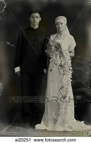 Old fashioned portrait of bride and groom View Large Photo Image Stock Image - Old fashioned portrait of bride and groom. Fotosearch