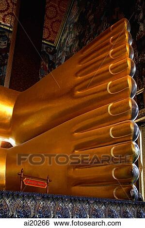 Reclining Buddha from Wat Pho, view of feet, Bangkok, Thailand View Large Photo Image Stock Photograph - Reclining Buddha from Wat Pho, view of feet, Bangkok, Thailand. Fotosearch