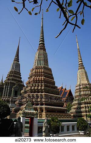 Several Chedis at Wat Pho, Bangkok, Thailand View Large Photo Image Stock Image - Several Chedis at Wat Pho, Bangkok, Thailand. Fotosearch