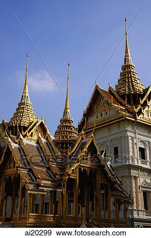 The Grand Palace, Temple of the Emerald Buddha, Wat Phra Kaeo, Bangkok, Thailand View Large Photo Image Stock Photo - The Grand Palace, Temple of the Emerald Buddha, Wat Phra Kaeo, Bangkok, Thailand. Fotosearch