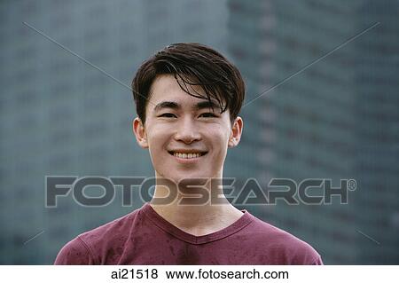 Man smiling at camera, head shot View Large Photo Image Stock Photo - Man smiling at camera, head shot. Fotosearch