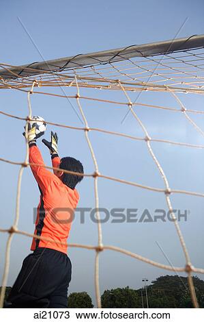 Soccer goalie reaching for ball View Large Photo Image Stock Image - Soccer goalie reaching for ball. Fotosearch