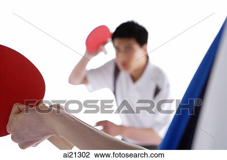 Two men playing table tennis View Large Photo Image Stock Image - Two men playing table tennis. Fotosearch