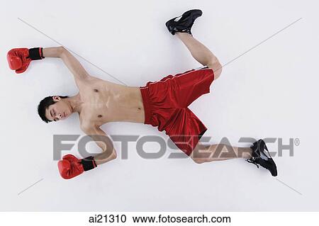Young male boxer, knocked out View Large Photo Image Stock Image - Young male boxer, knocked out. Fotosearch
