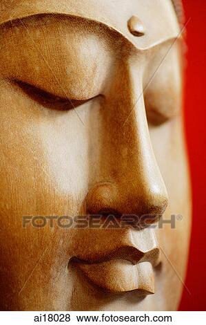 Close-up of Buddha Sculpture View Large Photo Image Stock Photo - Close-up of Buddha Sculpture. Fotosearch