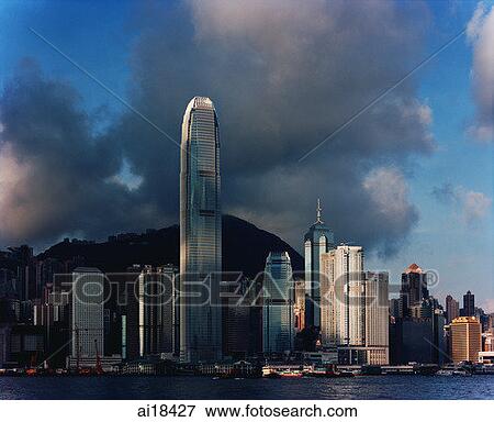 Hong Kong, Early morning view of central and the Peak, taken from Star Ferry Terminal, Kowloon View Large Photo Image Stock Photo - Hong Kong, Early morning view of central and the Peak, taken from Star Ferry Terminal, Kowloon. Fotosearch