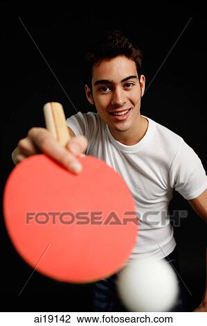Man playing table tennis View Large Photo Image Stock Image - Man playing table tennis. Fotosearch
