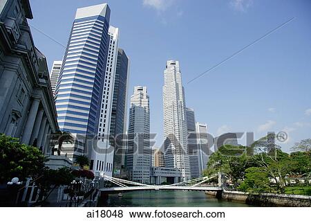 Singapore skyline with Singapore River in the foreground View Large Photo Image Stock Photo - Singapore skyline with Singapore River in the foreground. Fotosearch