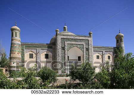 Stock Image - Abakh Hoja Tomb, Kashgar, Xinjiang. Fotosearch