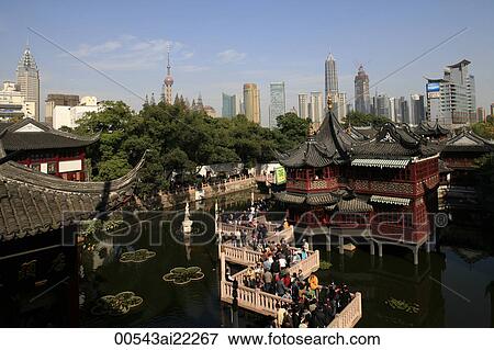 Stock Photo - Ancient city park, Yuyuan, Shanghai, China. Fotosearch