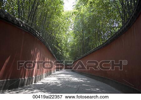 Bamboo Lane, Wuhou memorial temple, China View Large Photo Image Stock Photo - Bamboo Lane, Wuhou memorial temple, China. Fotosearch
