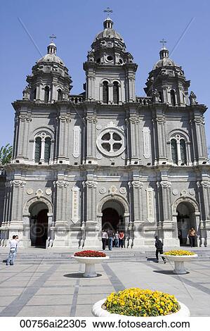 Catholic church at Wangfujing, Beijing, China View Large Photo Image Stock Photography - Catholic church at Wangfujing, Beijing, China. Fotosearch