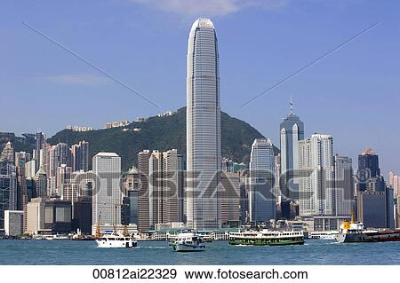 Stock Photo - Central skyline from Kowloon, Hong Kong. Fotosearch