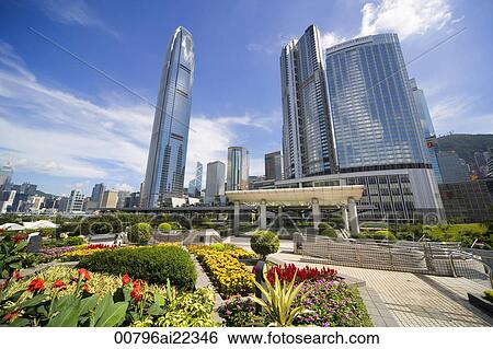 Stock Photograph - Central skyline, Hong Kong. Fotosearch