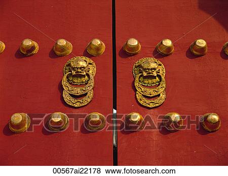 Stock Photo - Chinese gate, Beijing, China. Fotosearch
