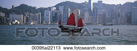 Chinese junk in Victoria Harbour, Hong Kong View Large Photo Image Stock Image - Chinese junk in Victoria Harbour, Hong Kong. Fotosearch