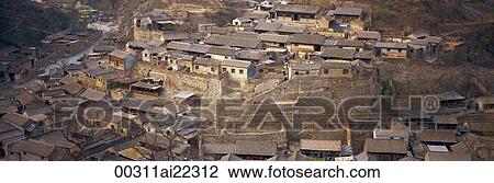 Stock Image - Chuandixia village, Beijing environs, China. Fotosearch