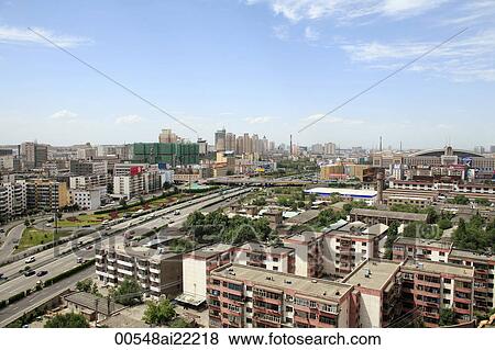 Cityscape of Urumuqi from Hongshan Park to the north, Urumuqi, Xinjiang View Large Photo Image Stock Photo - Cityscape of Urumuqi from Hongshan Park to the north, Urumuqi, Xinjiang. Fotosearch