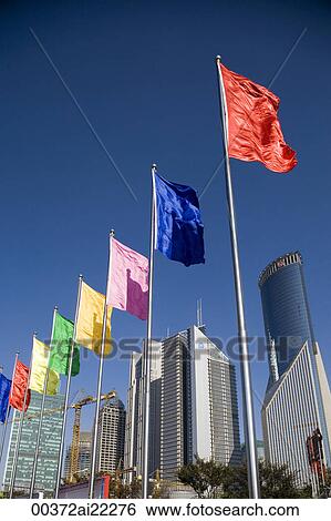 Commercial buildings at Lujiazui, Pudong, Shanghai, China View Large Photo Image Stock Photograph - Commercial buildings at Lujiazui, Pudong, Shanghai, China. Fotosearch