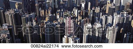 Picture - Concrete Jungle in Central, Hong Kong. Fotosearch