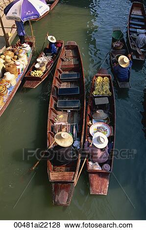 Damnoen Saduak Floating Market 100 km southwest of Bangkok View Large Photo Image Stock Photo - Damnoen Saduak Floating Market 100 km southwest of Bangkok. Fotosearch