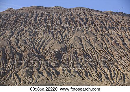 Stock Image - Flaming Mountain, Turpan, Xinjiang. Fotosearch