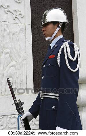 Guard at the Martyrs' Shrine, Taipei, Taiwan View Large Photo Image Stock Photography - Guard at the Martyrs' Shrine, Taipei, Taiwan. Fotosearch
