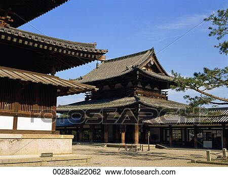 Horyu-Ji Temple (The World Cultural Heritage), Nara, Japan View Large Photo Image Stock Image - Horyu-Ji Temple (The World Cultural Heritage), Nara, Japan. Fotosearch