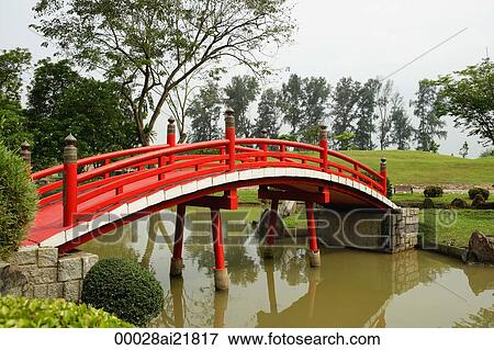 Japanese Bridge at the Japanese Garden, Singapore View Large Photo Image Stock Photo - Japanese Bridge at the Japanese Garden, Singapore. Fotosearch
