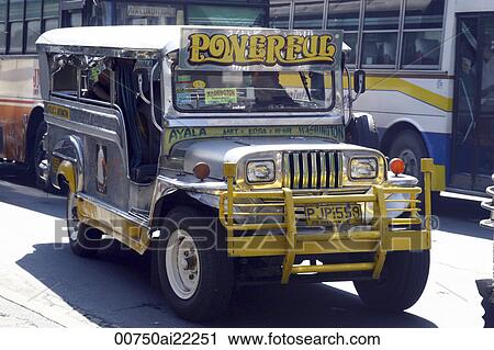 Stock Image - Jeepney, Makati, Philippines. Fotosearch