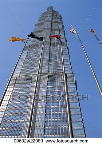 Jin Mou Building, Shanghai, China View Large Photo Image Stock Photo - Jin Mou Building, Shanghai, China. Fotosearch