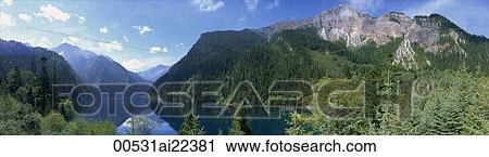 Long Lake, Jiuzhaigou, Sichuan, China View Large Photo Image Stock Image - Long Lake, Jiuzhaigou, Sichuan, China. Fotosearch