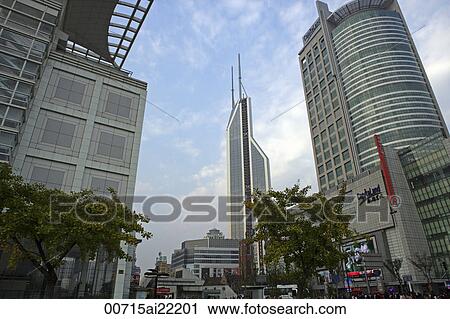 Stock Image - Modern architecture, Shanghai. Fotosearch